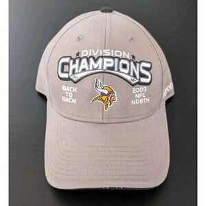 MINNESOTA VIKINGS 2009 BACK TO BACK DIVISION CHAMPIONS ADJUSTABLE CAP HAT